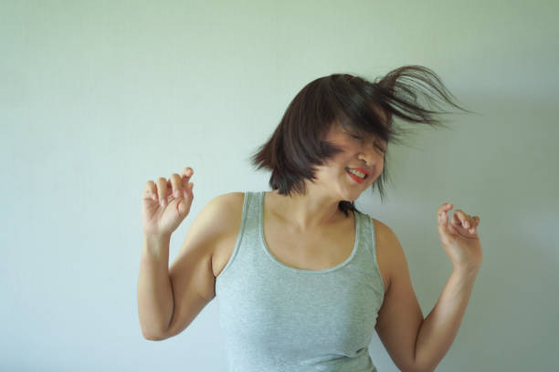istock Close-up Happy woman on white wall 2177179492