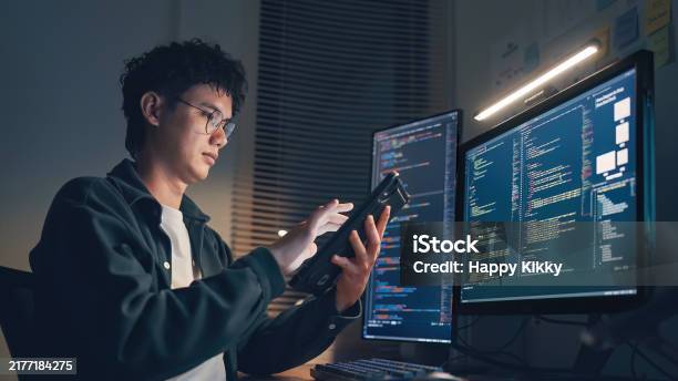 White Man Programmer Or It Specialist Software Developer With Glasses ...