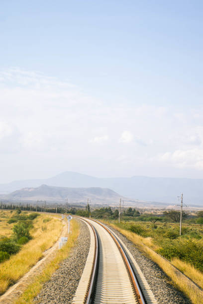istock A railway line track passing through the countryside 2177186938