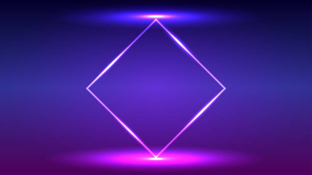 istock Retro future cyberpunk abstract background concept. Design for 80s, 90s, neon, light, cyberpunk, magic, portal, retro future. 2177190247