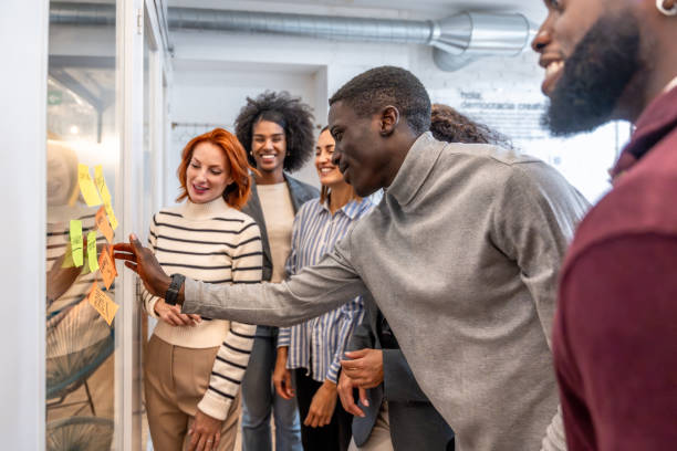 istock African man participating in a brainstorming process in a startup 2177190702