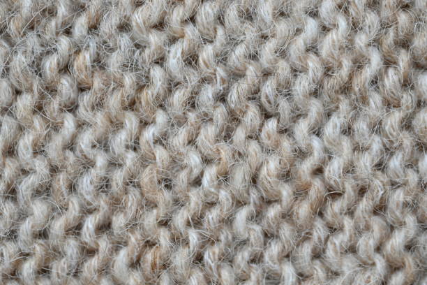 istock macro texture of fabric thick beige sweater close-up. Knitted texture background 2177192363