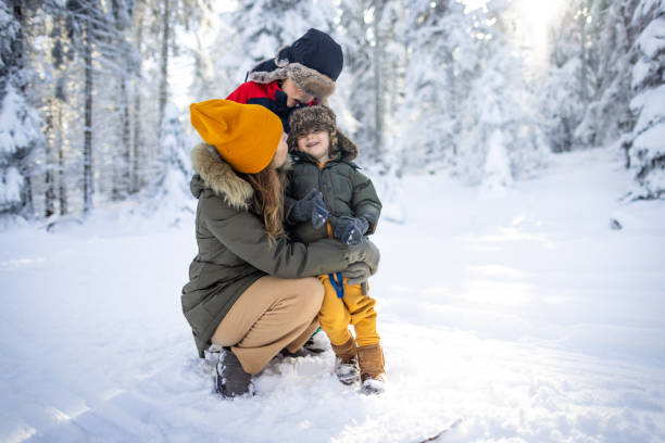 istock Playful winter day with mummy 2177193436