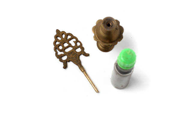 Oriental Arabic eyeliner appliance for making mascara on white background