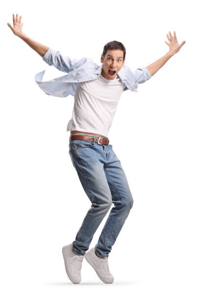 istock Excited young man on tiptoes 2177198085