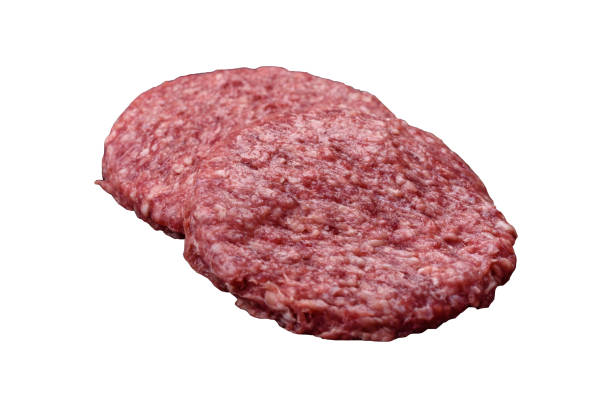 istock Fresh raw ground beef burger patty with salt and spices 2177203924