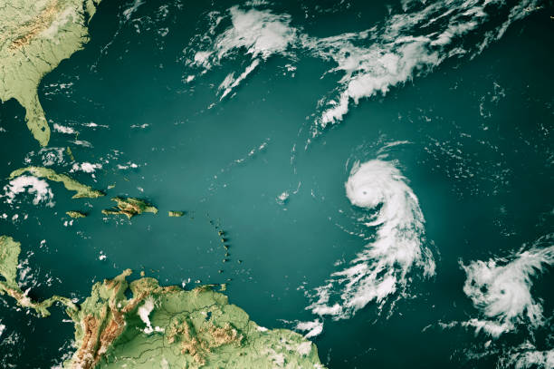 istock Hurricane Kirk 2024 Cloud Map Atlantic Ocean 3D Render Color 2177205146