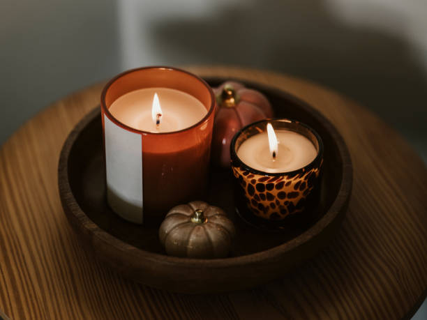 istock Autumn candlelight still life indoors 2177207329