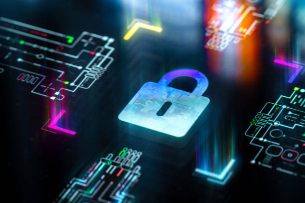 istock Digital security and safety concept. Security and safety Evolution. Futuristic lock icon as a symbol of cyber security and safety in world of technological progress and innovation 2177208537