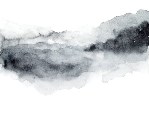istock Grey abstract watercolor background. Painting on paper 2177219768