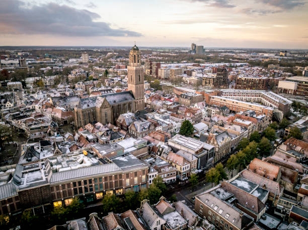 istock Zwolle downtown district during a cold winter morning seen from above 2177222796