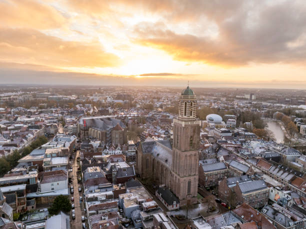 istock Zwolle downtown district during a cold winter morning seen from above 2177222813