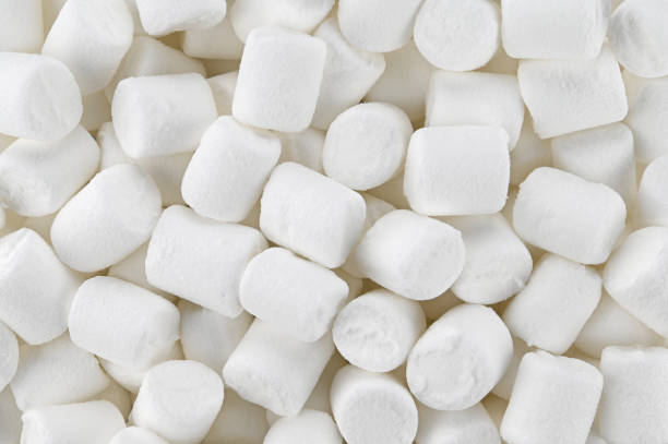 istock Background of white mini marshmallows. Top view. Completely in focus. 2177226589