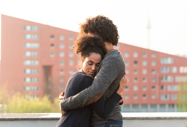 istock Couple hugging on rooftop in Berlin 2177229264