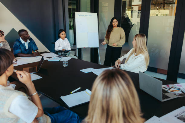 istock Teamwork and discussion among diverse students in a collaborative meeting setting focused on idea sharing and learning 2177229923