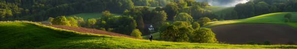 Germany Bavaria, Munich countryside , couple on bicycles