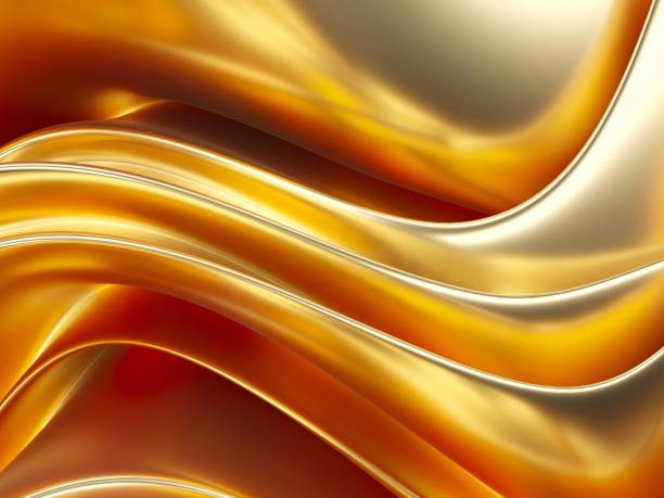 istock Abstract golden background. Flowing metallic ribbons. Luxurious wallpaper 2177236829