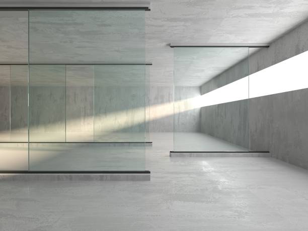 istock Abstract futuristic concrete and glass architecture. Minimalistic interior. 2177237214