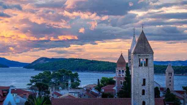 istock Dusk light over Rab town, Rab island, Croatia 2177242176