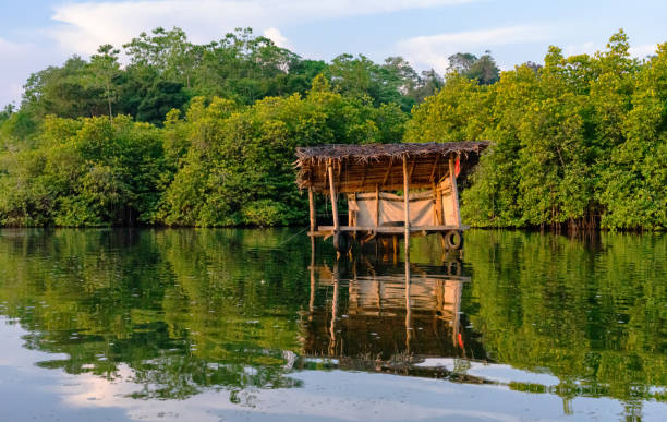 istock Hut On Lake Maduganga, Sri Lanka 2177243259