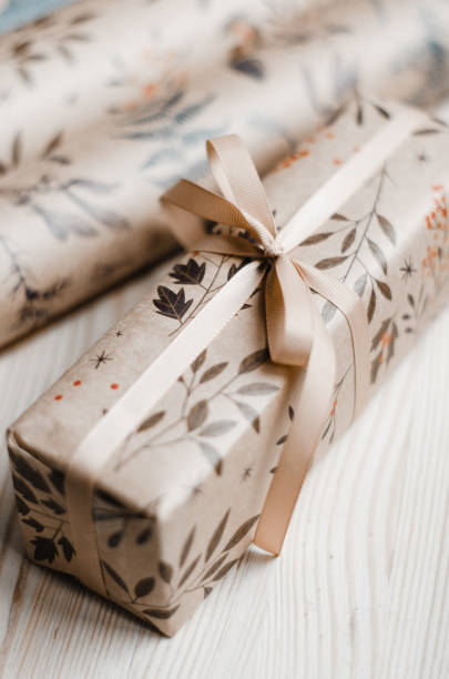 istock Christmas kraft paper. Gift wrapping 2177243973