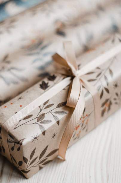istock Christmas kraft paper. Gift wrapping 2177243977