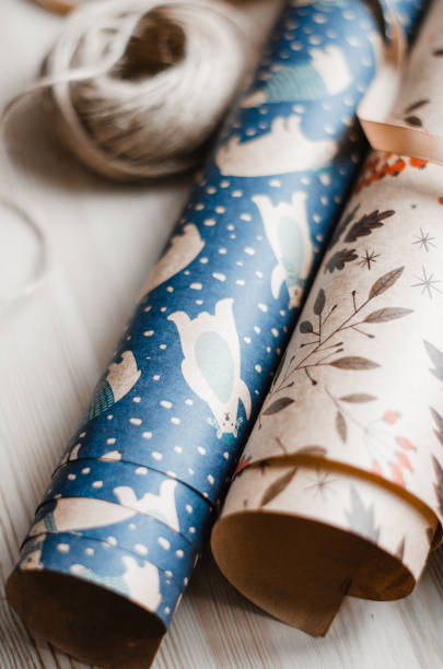 istock Christmas kraft paper. Gift wrapping 2177243980