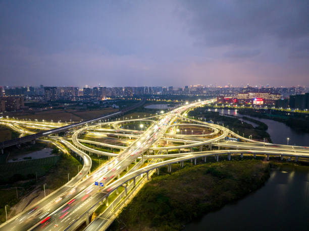 istock City sunset, busy overpass traffic 2177250513
