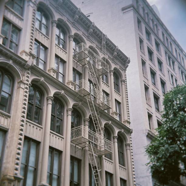 Beautiful view of the buildings in Tribeca, New York City.
