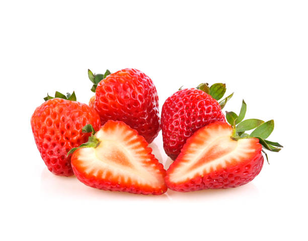 istock strawberry, fresh Strawberry isolated on white background 2177254722