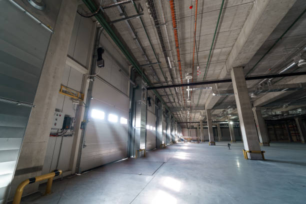 istock Interior of a large industrial warehouse 2177268239