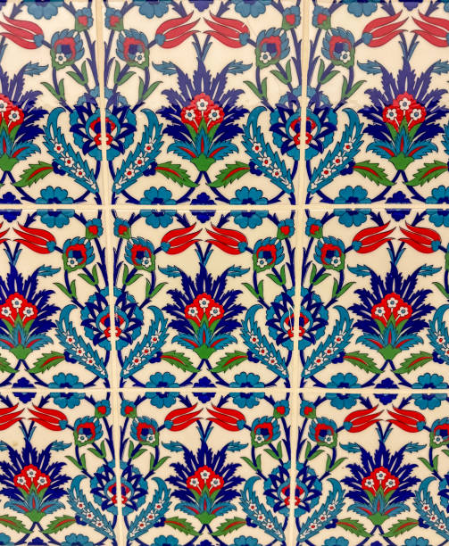 istock Decorative colourful Turkish ceramic tiles panel with floral design 2177274587