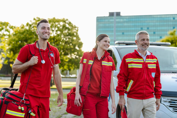 istock Happy group of paramedics 2177275682