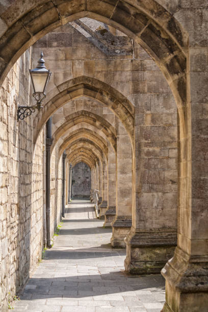 istock Colonnade at Winchester cathedral 2177279777