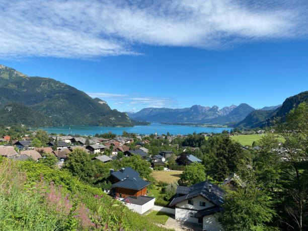 istock Overlooking Austrian village located in a valley 2177280018
