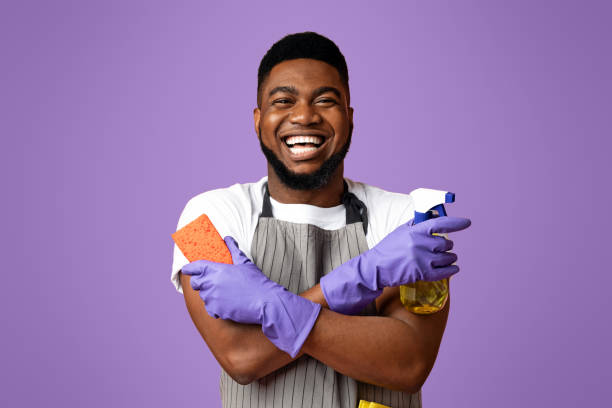 istock Joyful Black Man With Household Tools In Hands Ready To Clean 2177280371