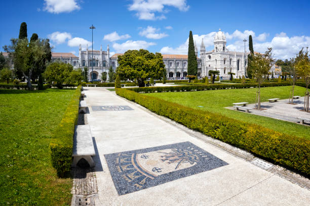 Mosteiro or Monastery dos Jeronimos and the gardens of Praca do Imperio