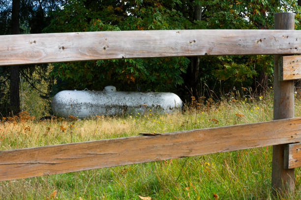 Old Propane Storage Tank stock photo