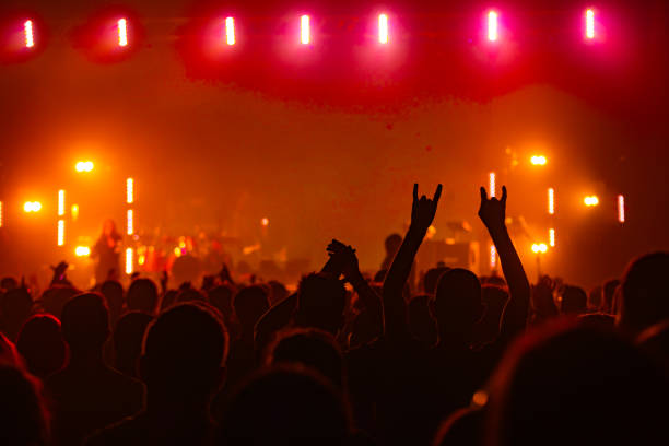 istock Audience silhouette on the concert background, 2177283463