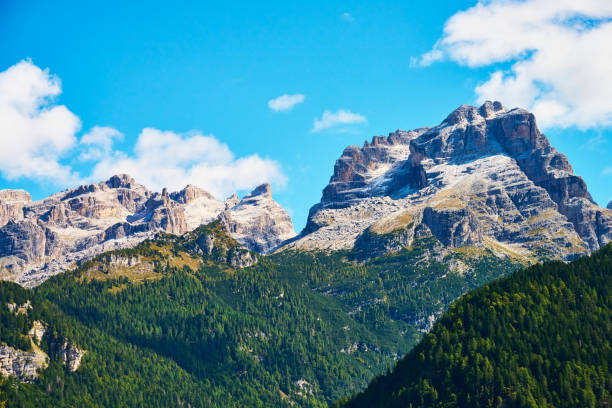 Viale  Dolomiti di Brenta in the Italian Dolomites. View to Cima Tosa