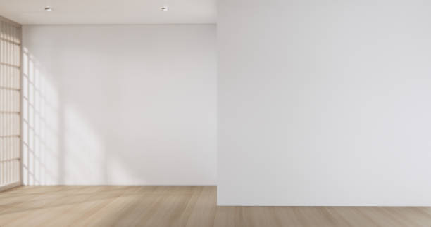istock Empty room,Clean japanese minimalist room interior, 3D rendering 2177291700