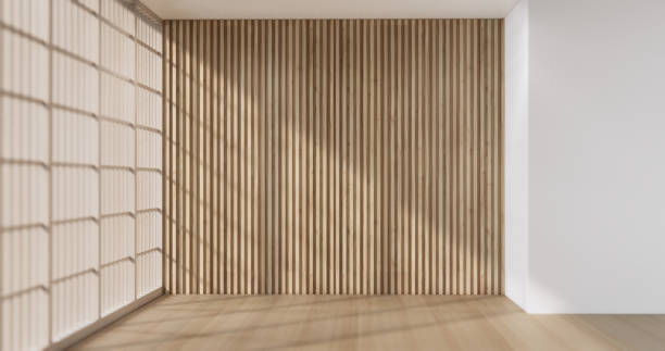 istock Empty room,Clean japanese minimalist room interior, 3D rendering 2177291714