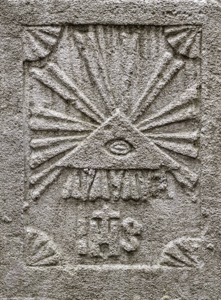 Black and white shot of a tomb marker of an unidentified body, in Yellowknife, Canada