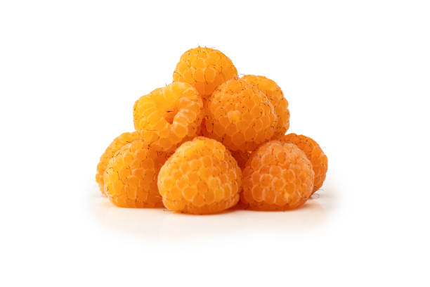 istock Tasty fresh raspberry isolated on a white background. Top view. 2177304162