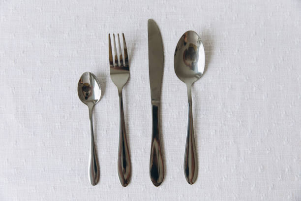 istock Thanksgiving. Set of utensils for serving on the white table, mockup 2177307051