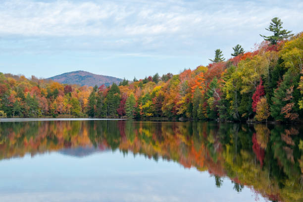 istock Morning Fall Foliage Reflection at Kent Pond 2177310358