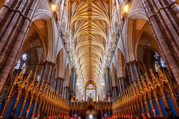 Interiors of Westminster Abbey, London, UK