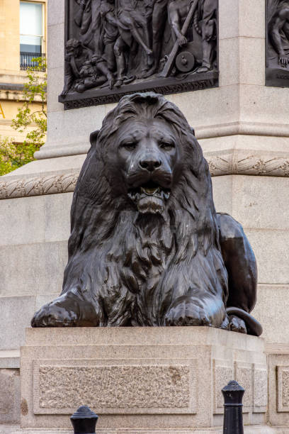 istock Lion sculpture at Nelson column on Trafalgar square, London, UK 2177316190