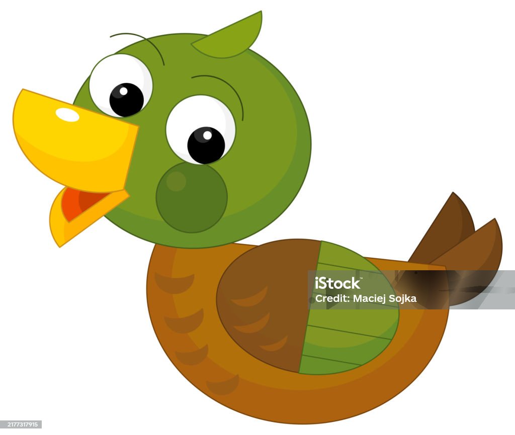 Cartoon happy duck bird farm ranch animal or wild isolated illustration for children - Royalty-free Begroeten Stockillustraties Cartoon happy duck bird farm ranch animal or wild isolated illustration for children - Royalty-free Begroeten Stockillustraties