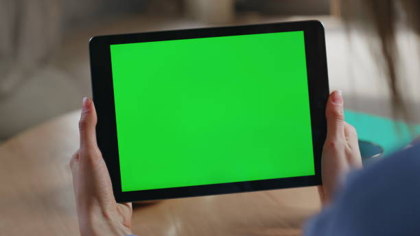 istock Hands holding mockup tablet working on online project at workplace closeup. 2177319380